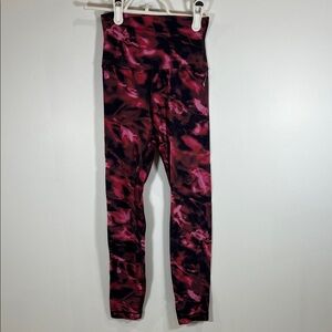 lululemon athletica Kids Red and Black Patterned Leggings